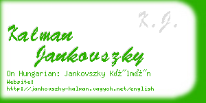 kalman jankovszky business card